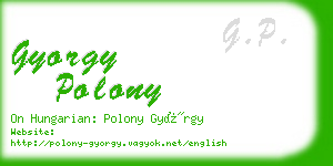 gyorgy polony business card